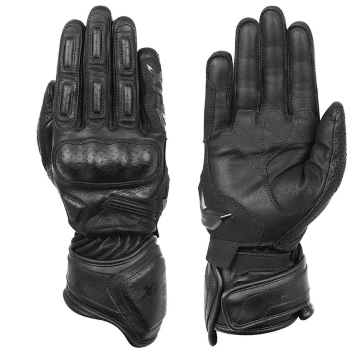 Summer leather motorcycle gloves - Approved