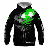 Sweat à Capuche KAWASAKi Punisher - LE PRATIQUE DU MOTARD