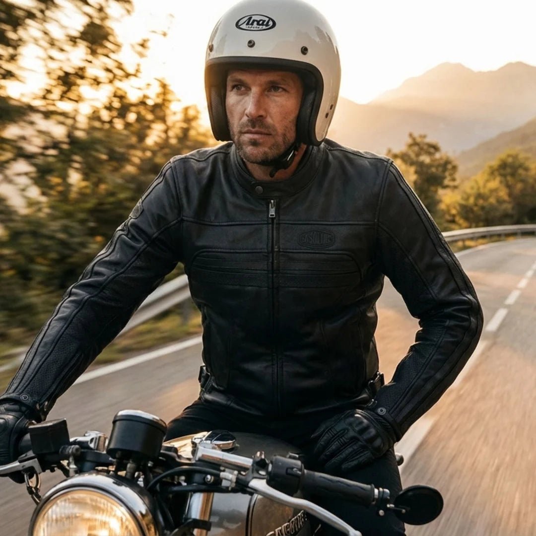 Blouson moto homme Cuir - Gasoline ENFIELD - LE PRATIQUE DU MOTARD