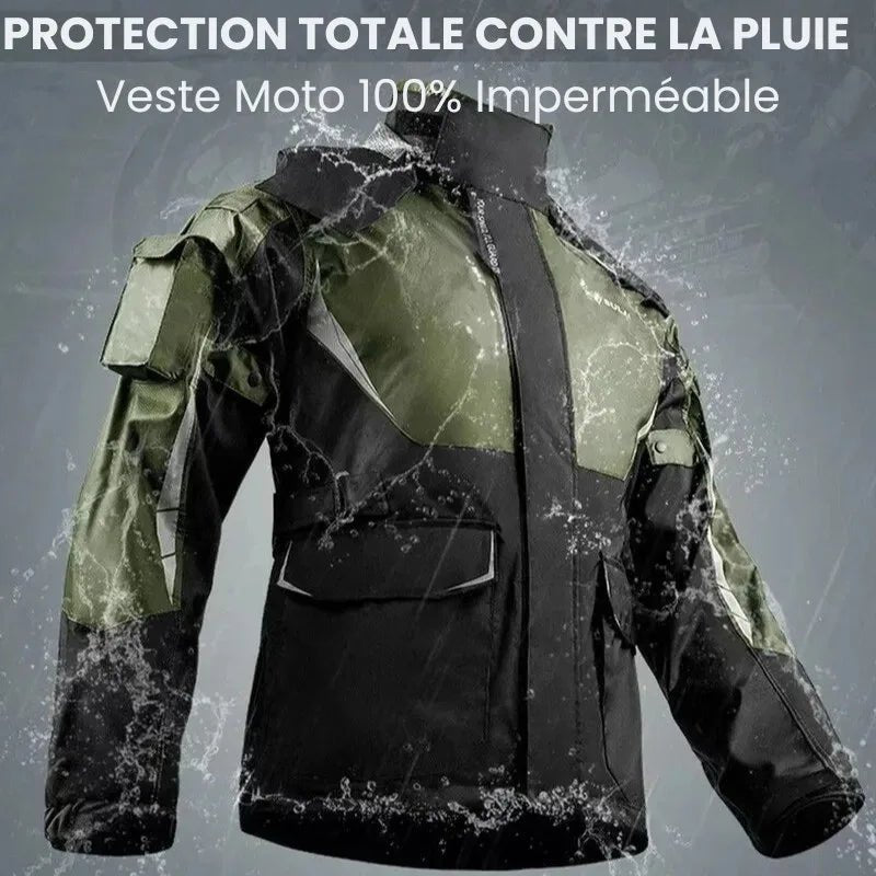 Ensemble veste et pantalon de pluie moto réfléchissants - LE PRATIQUE DU MOTARD