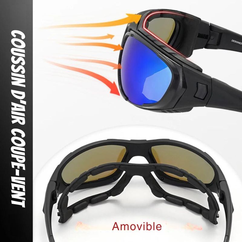 Lunette moto bleu - Full pack C9 - LE PRATIQUE DU MOTARD