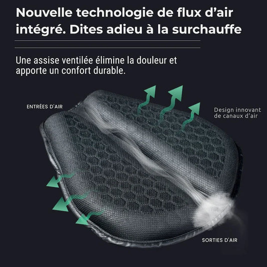 Coussin de selle confort gel moto