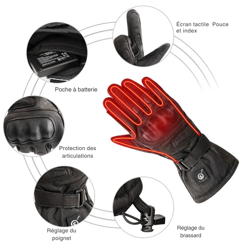 Gants Chauffants Moto Hiver | RacerPro™