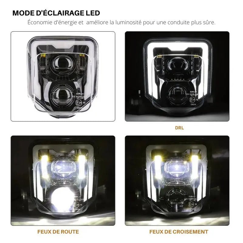 Plaque phare LED - Husqvarna - LE PRATIQUE DU MOTARD