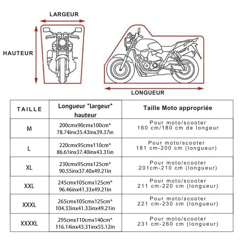 Housse moto étanche et respirante