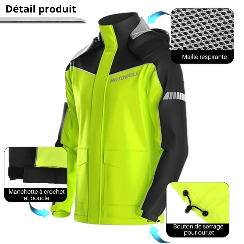 Ensemble Imperméable Haute Visibilité Moto | StormShield™ - LE PRATIQUE DU MOTARD