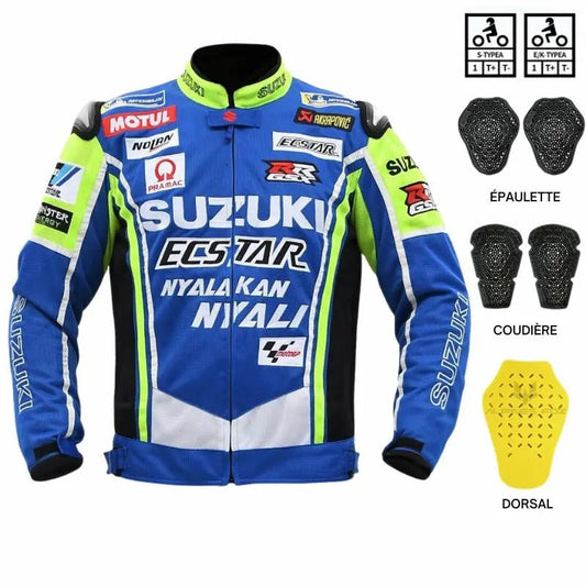 Blouson moto été | Suzuki ECSTAR - LE PRATIQUE DU MOTARD