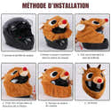 Couvre-casque Moto Père Noël – Déco De Noël – Housse Peluche – Taille Adulte - 9