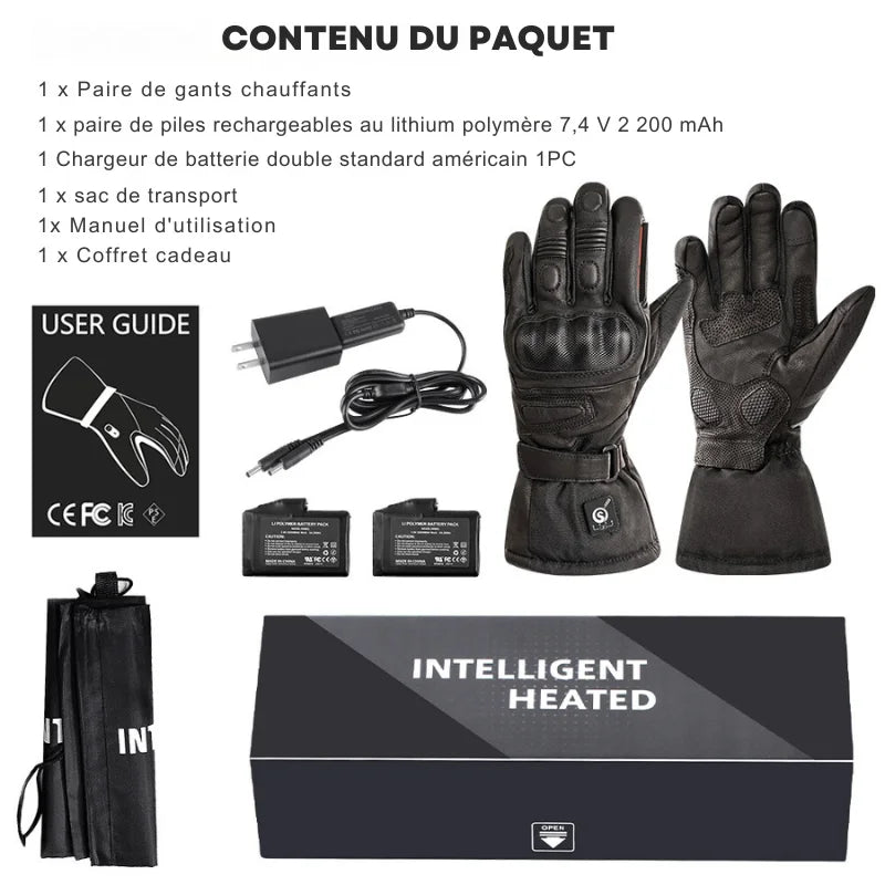 Gants Chauffants Moto Hiver | RacerPro™