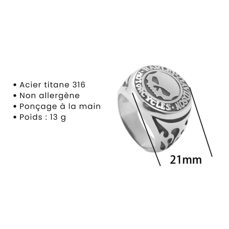 Bague Biker Harley - SkullHD™ - LE PRATIQUE DU MOTARD