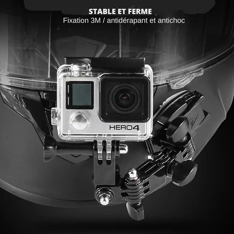 Support Gopro 360° pour Casque Moto – Fixation Rotative et Flexible - LE PRATIQUE DU MOTARD