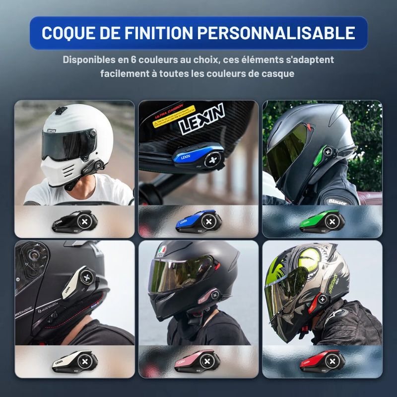 Intercom moto Lexin G2P - 6 pilotes - LE PRATIQUE DU MOTARD