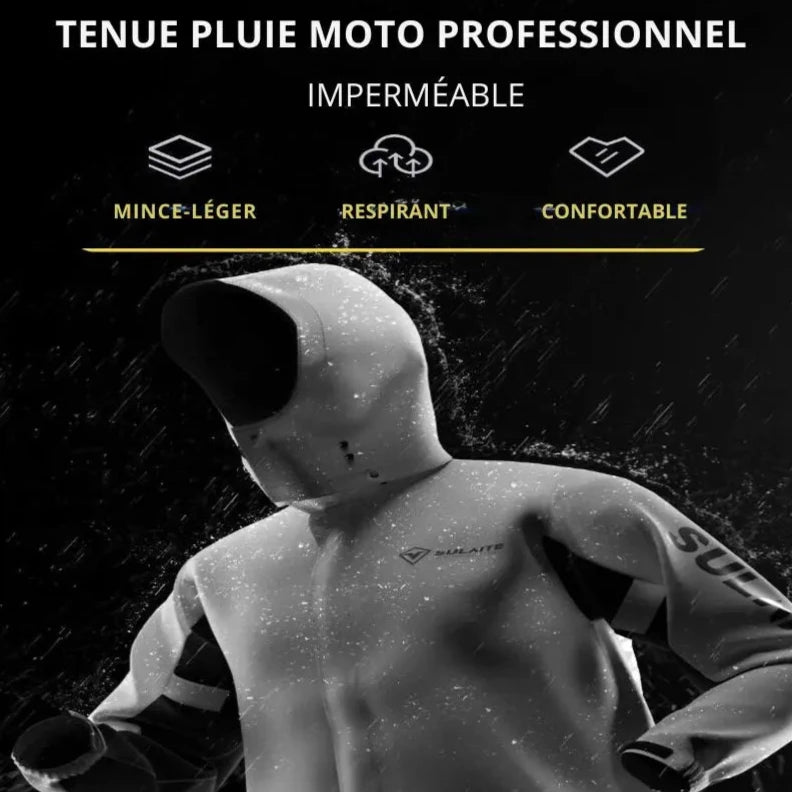 Combinaison pluie moto 2 pièces | Vulante™ - LE PRATIQUE DU MOTARD