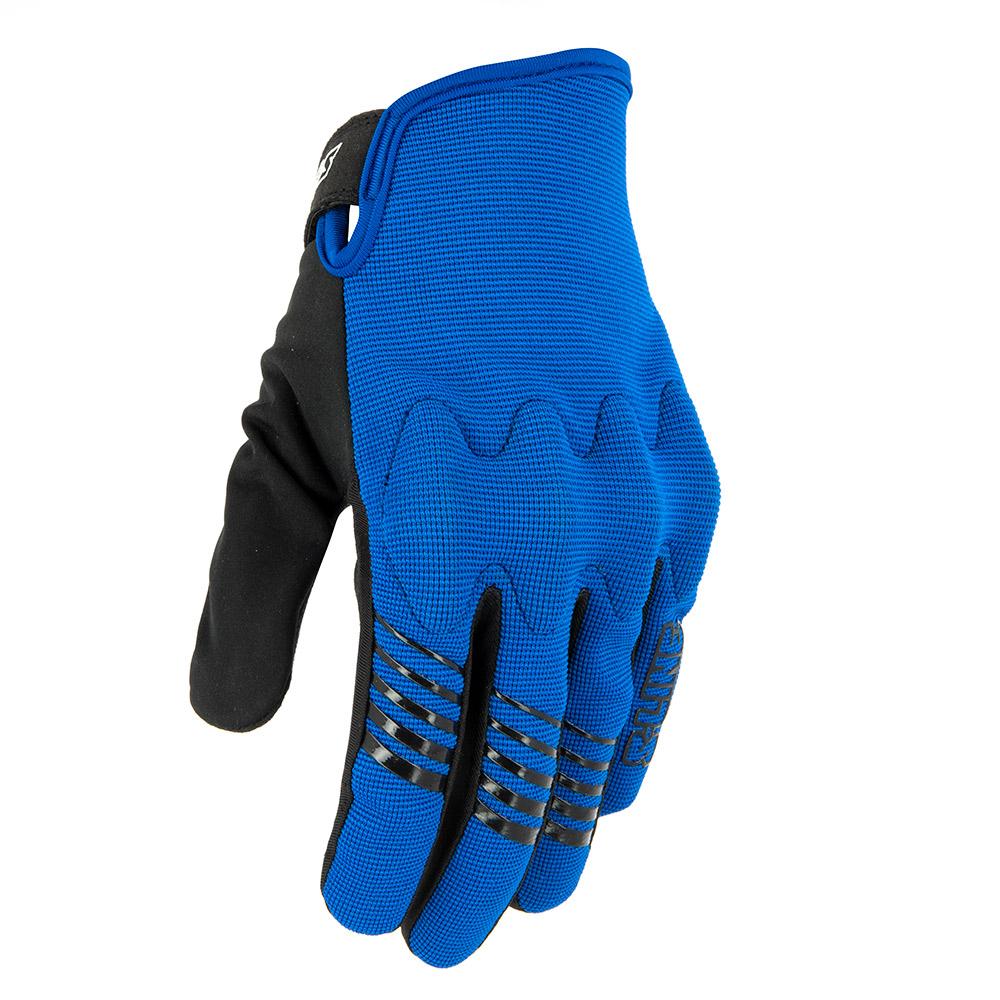 Gants moto homme bleu BURN S-Line — courts été homologués CE KP1