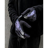 Gants moto homme camo BURN — vue portée guidon