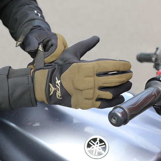 Gants Moto Printemps/Été StreetADX ™ | Noir Kaki (HOMOLOGUE) - LE PRATIQUE DU MOTARD