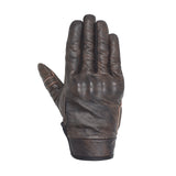 Gants Moto Femme Cuir Marron — Coque Phalanges Intégrée