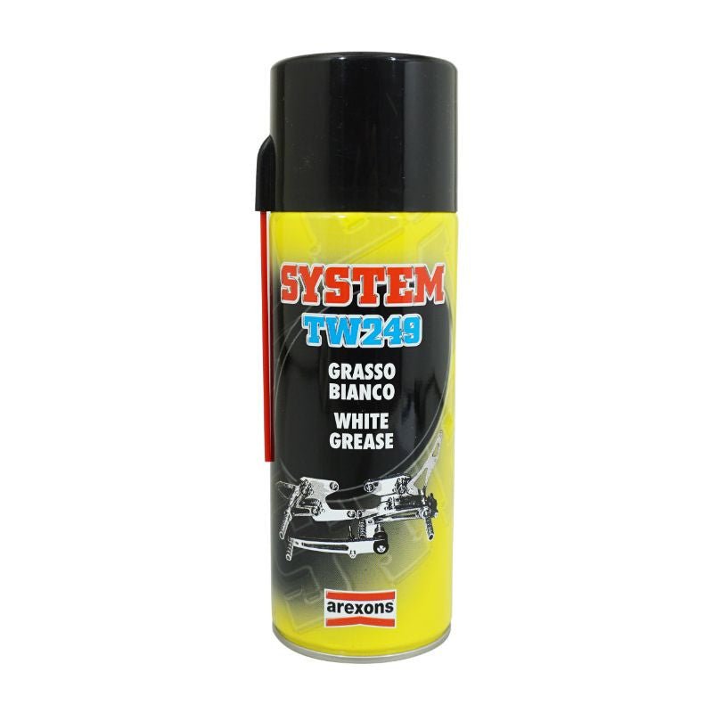 GRAISSE MULTIFONCTIONS BLANCHE AREXONS SYSTEM TW249 - 20°C A +160°C (SPRAY 400ml) - LE PRATIQUE DU MOTARD