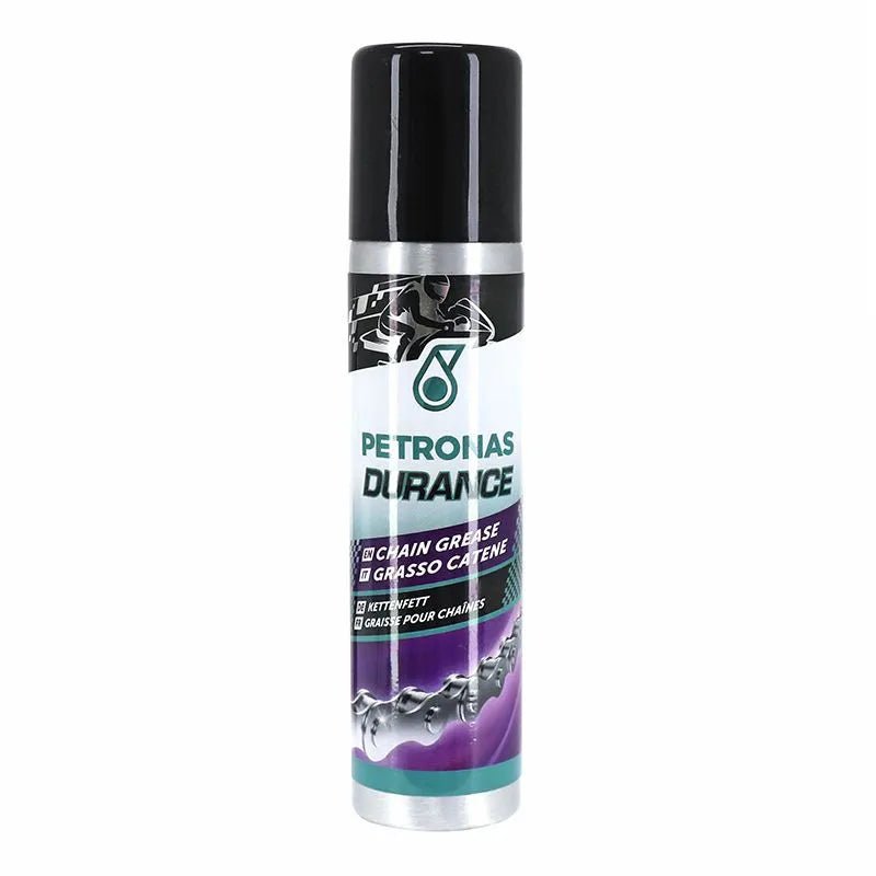 GRAISSE CHAINE MOTO PETRONAS DURANCE HAUTE PERFORMANCE AU TEFLON (AEROSOL 75ml) - LE PRATIQUE DU MOTARD