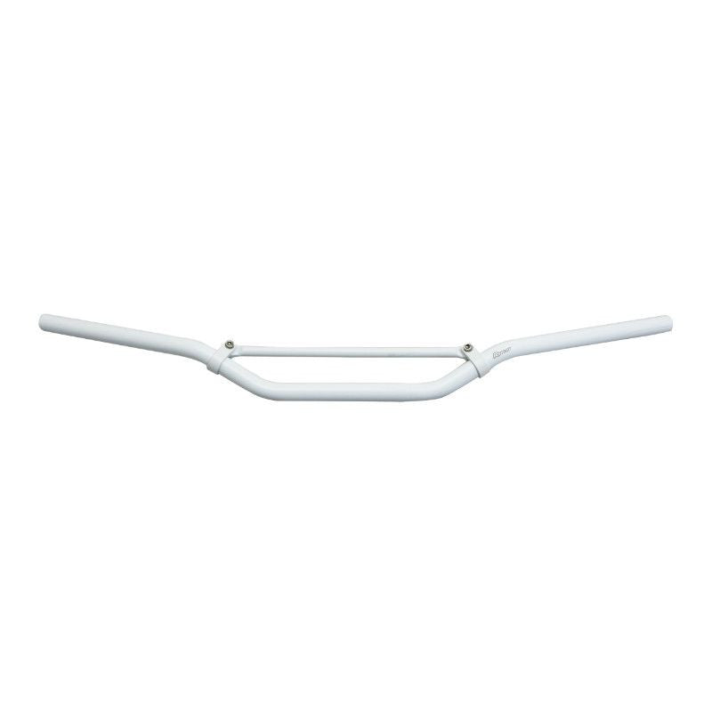 Guidon 50 a boite replay cross alu diam 22,2mm l810mm h105mm avec barre de renfort blanc