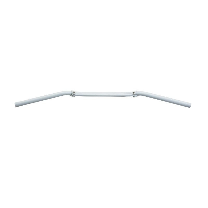 Guidon 50 a boite replay cross alu diam 22,2mm l810mm h105mm avec barre de renfort blanc