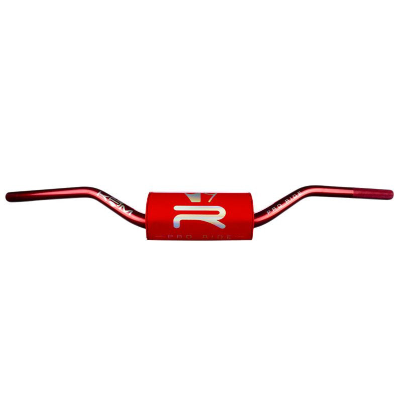 Guidon 50 a boite krm pro ride oversize diam 28,6mm alu full rouge avec mousse rouge logo holographique - LE PRATIQUE DU MOTARD