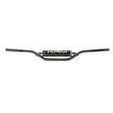 Guidon Moto Noir/Bleu Alu KRM Pro Ride 22,2mm