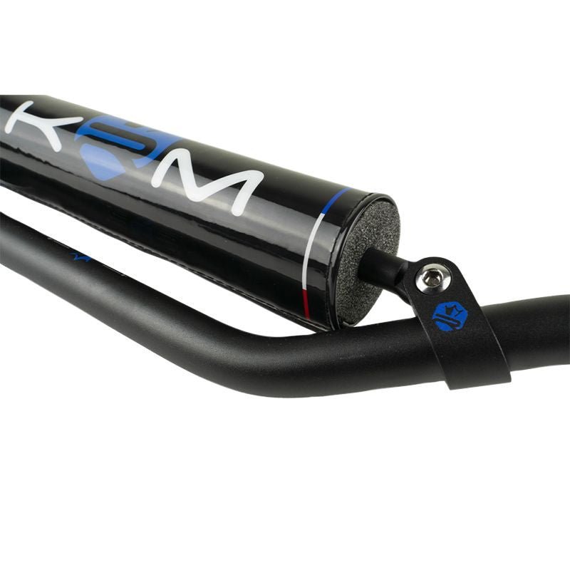 Guidon Moto Noir/Bleu Alu KRM Pro Ride 22,2mm - LE PRATIQUE DU MOTARD