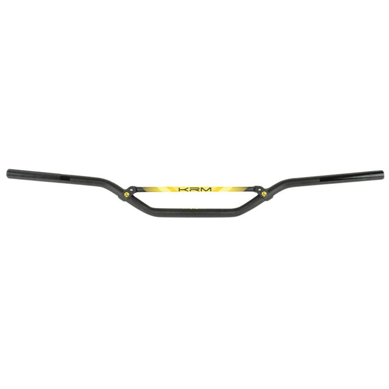 Guidon 50 a boite krm pro ride diam 22,2mm alu noir/jaune - LE PRATIQUE DU MOTARD