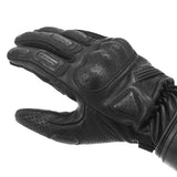 Summer leather motorcycle gloves - Approved
