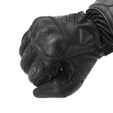 Summer leather motorcycle gloves - Approved