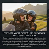 Couple de motards utilisant le pack duo intercom M500
