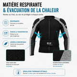 Gilet moto homme été — CE Niveau 2 + Ceinture Lombaire  | EIZOX™ ADVENTURE