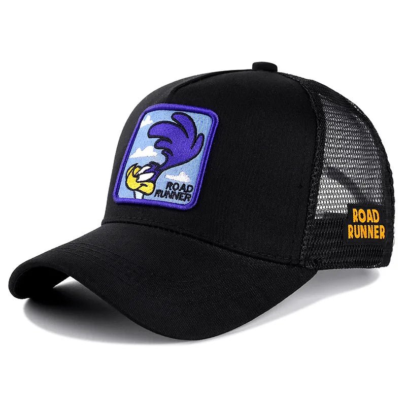 Casquette Motard cartoon - Road Runner Noir - LE PRATIQUE DU MOTARD