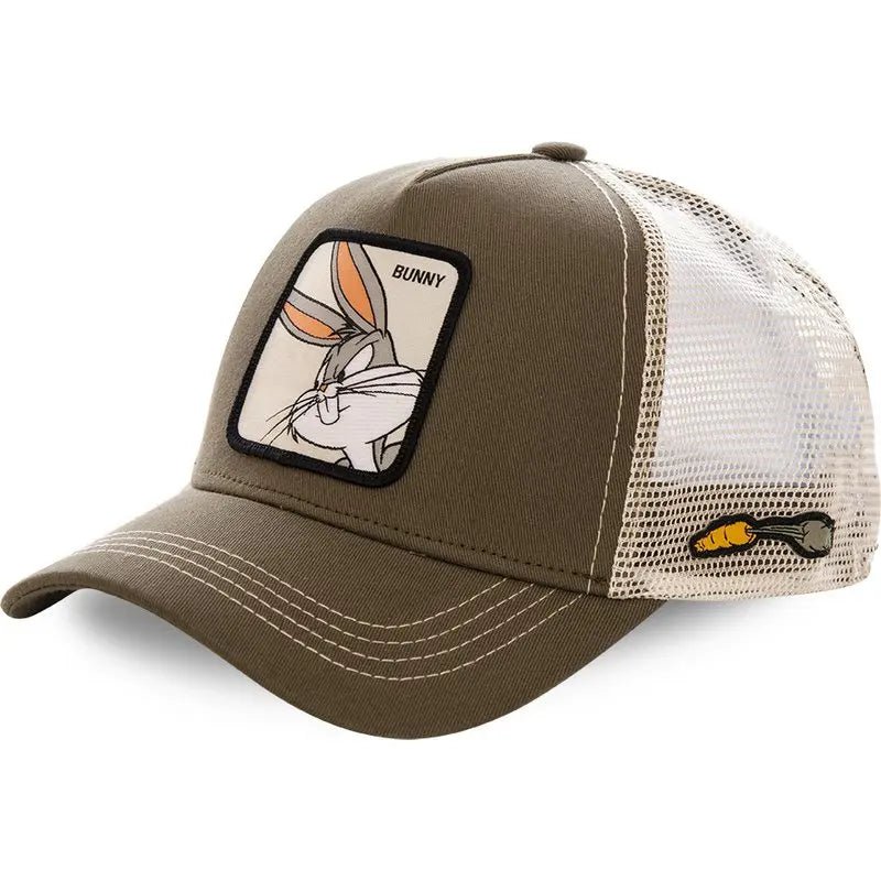 Casquette Motard fun Cartoon - Bugs Bunny Kaki - LE PRATIQUE DU MOTARD