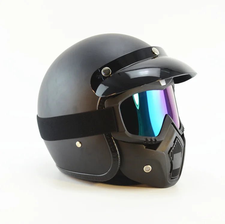 Masque moto casque jet - Bleu - LE PRATIQUE DU MOTARD