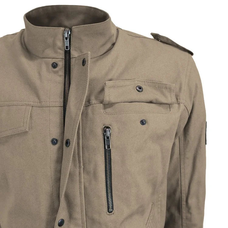 Sur - chemise Moto Coton Canvas Homme Harisson Sahara Sable CE - LE PRATIQUE DU MOTARD