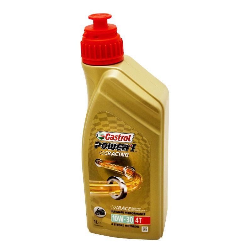 HUILE MOTEUR 4 TEMPS CASTROL POWER 1 RACING 4T 10W30 (1 L) 100% SYNTHETIQUE - RECOMMANDATION HONDA - LE PRATIQUE DU MOTARD