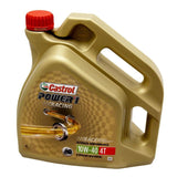 HUILE MOTEUR 4 TEMPS CASTROL POWER 1 RACING 4T 10W40 (4 L) 100% SYNTHETIQUE - LE PRATIQUE DU MOTARD