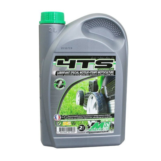HUILE MOTEUR 4 TEMPS MINERVA MOTOCULTURE 4TS 10W30 (2L) (100% FRANCE) - LE PRATIQUE DU MOTARD