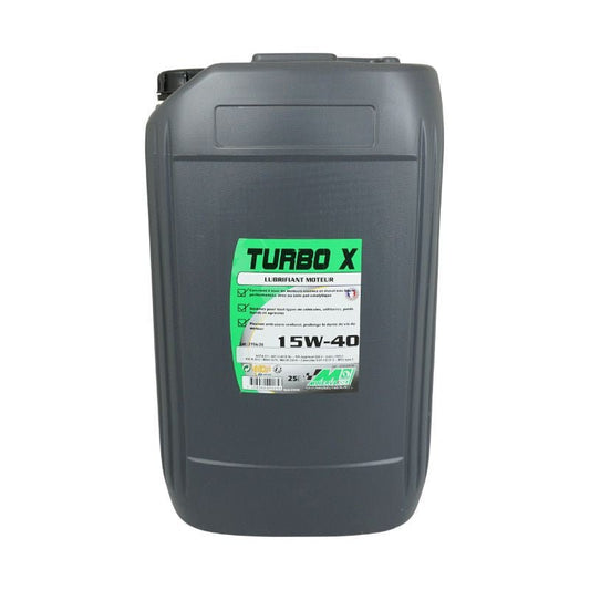 HUILE MOTEUR 4 TEMPS MINERVA MOTOCULTURE TURBO X 15W40 (25L) (100% FRANCE) - LE PRATIQUE DU MOTARD