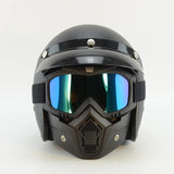 Masque moto casque jet - Bleu - LE PRATIQUE DU MOTARD