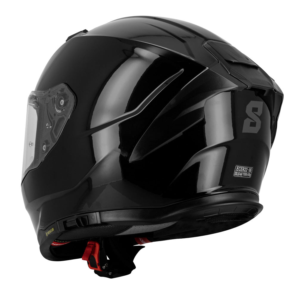 Casque de moto femme Noir Brillant - S442 VENGE - LE PRATIQUE DU MOTARD