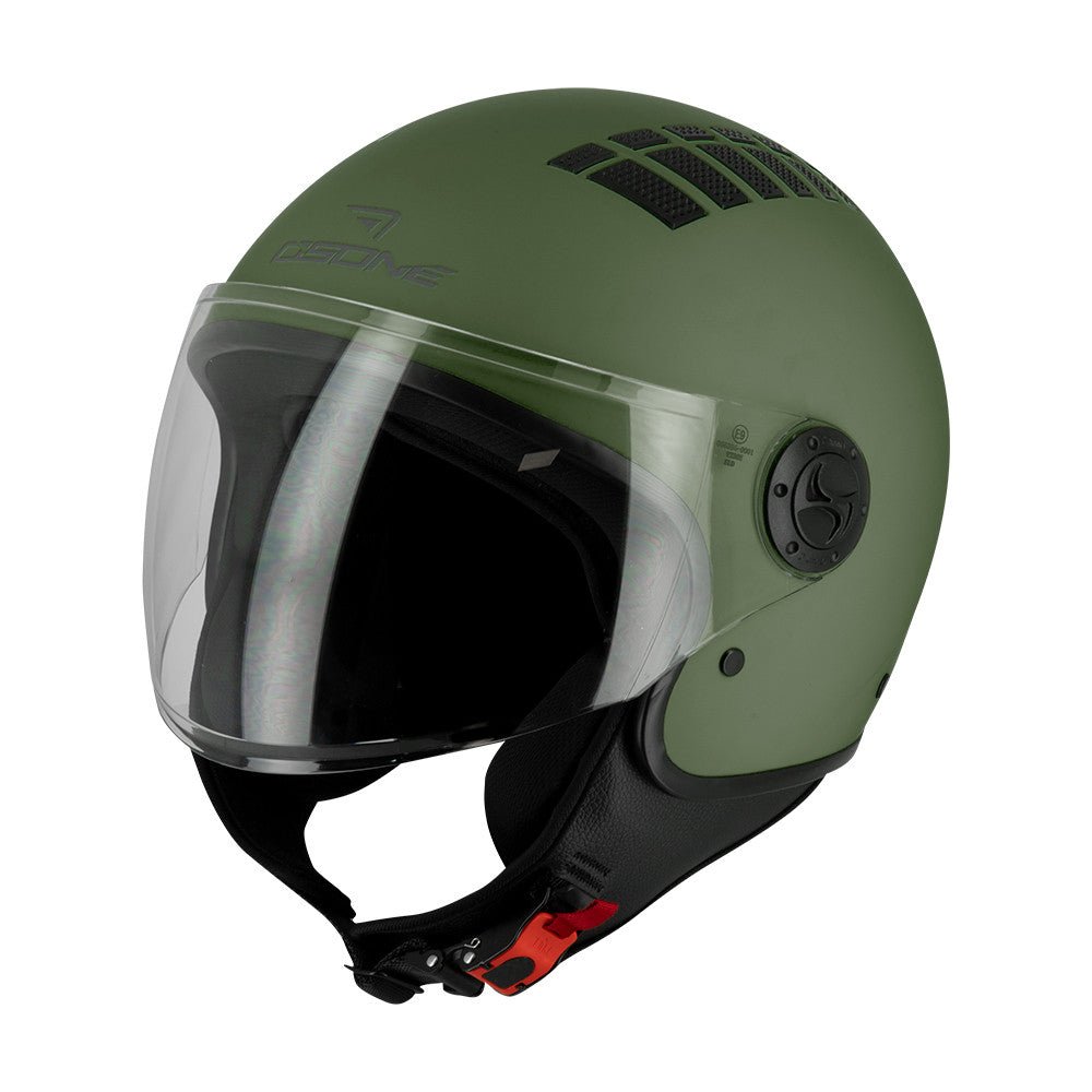 Casque Jet Vert Armée CITIZEN — Homologué ECE R22 - 06 - LE PRATIQUE DU MOTARD
