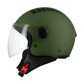 Casque Jet Vert Armée CITIZEN — Homologué ECE R22 - 06 - LE PRATIQUE DU MOTARD