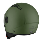 Casque Jet Vert Armée CITIZEN — Homologué ECE R22 - 06 - LE PRATIQUE DU MOTARD