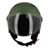 Casque Jet Vert Armée CITIZEN — Homologué ECE R22 - 06 - LE PRATIQUE DU MOTARD
