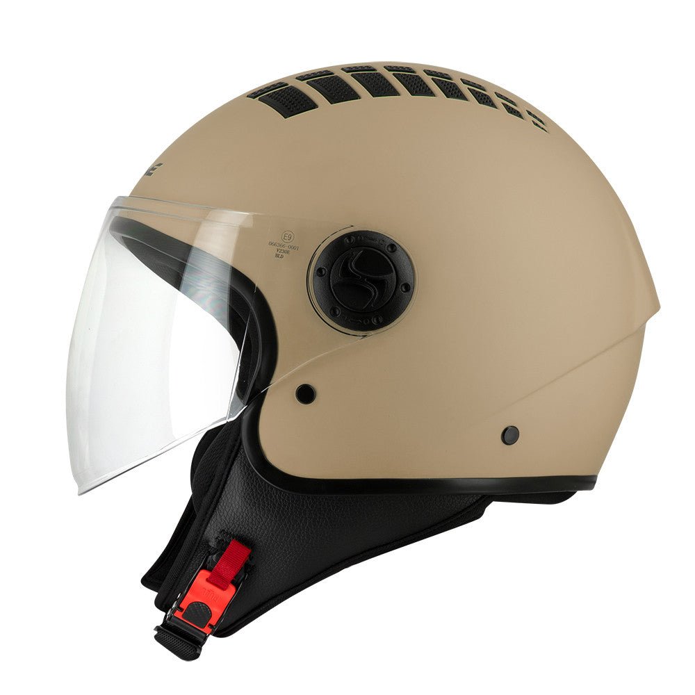 Casque Jet Beige Sable Mat CITIZEN — Homologué ECE R22 - 06 - LE PRATIQUE DU MOTARD