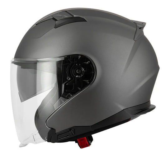 Casque Jet S771 BLAKE – Gris Mat, Écran Solaire Intégré - LE PRATIQUE DU MOTARD