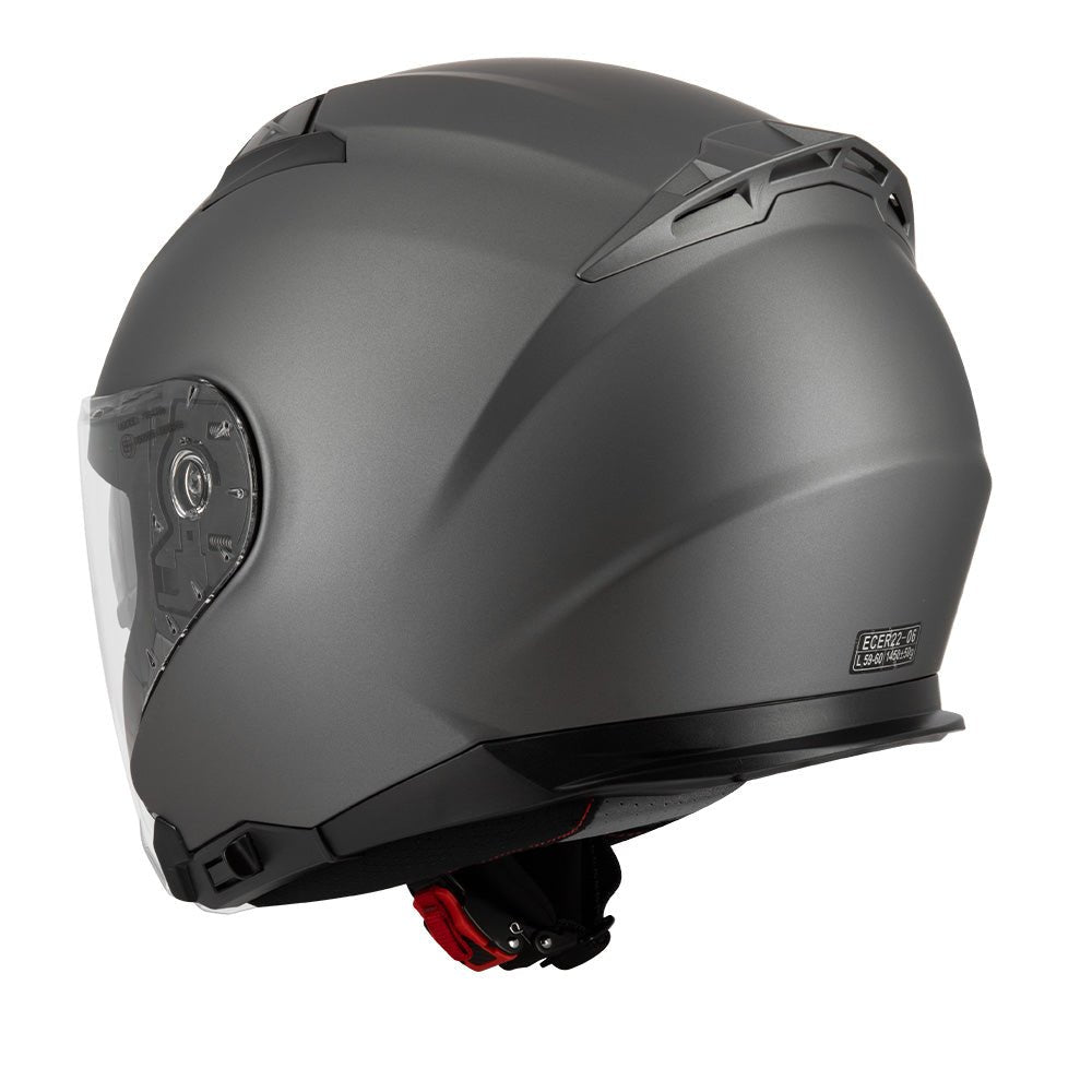 Casque Jet S771 BLAKE – Gris Mat, Écran Solaire Intégré - LE PRATIQUE DU MOTARD